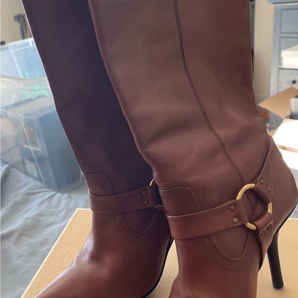 Michael Kors Brown Leather Women's Boots